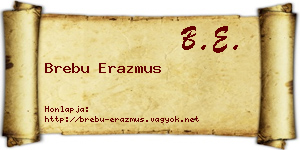 Brebu Erazmus névjegykártya
